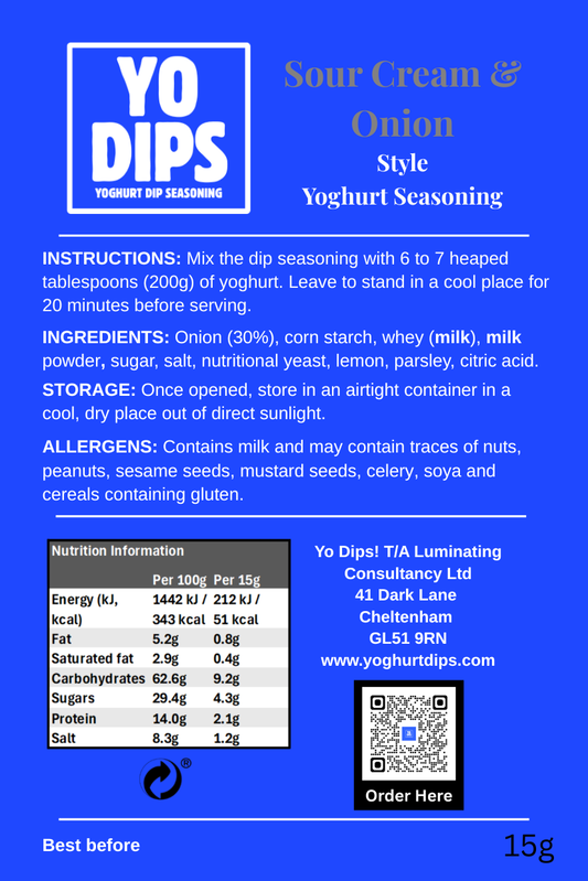 Sour Cream & Onion Style Yoghurt Seasoning