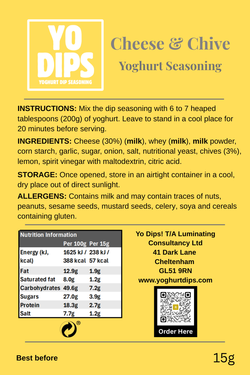Cheese & Chive Yoghurt Seasoning