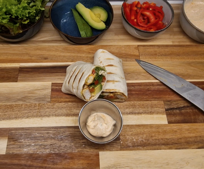 Quick & Simple Grilled Chicken Wrap
