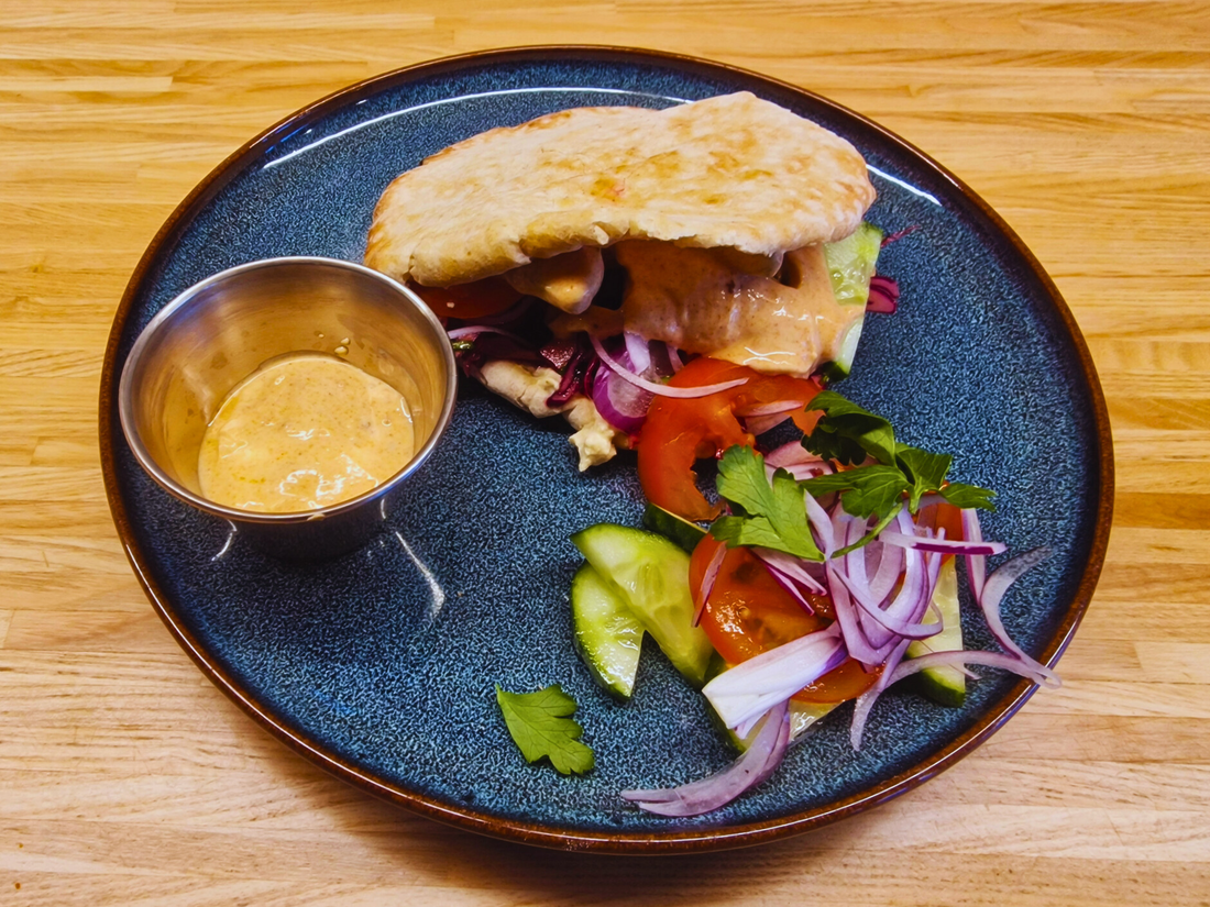 Easy Falafel Pitta With Red Cabbage Slaw