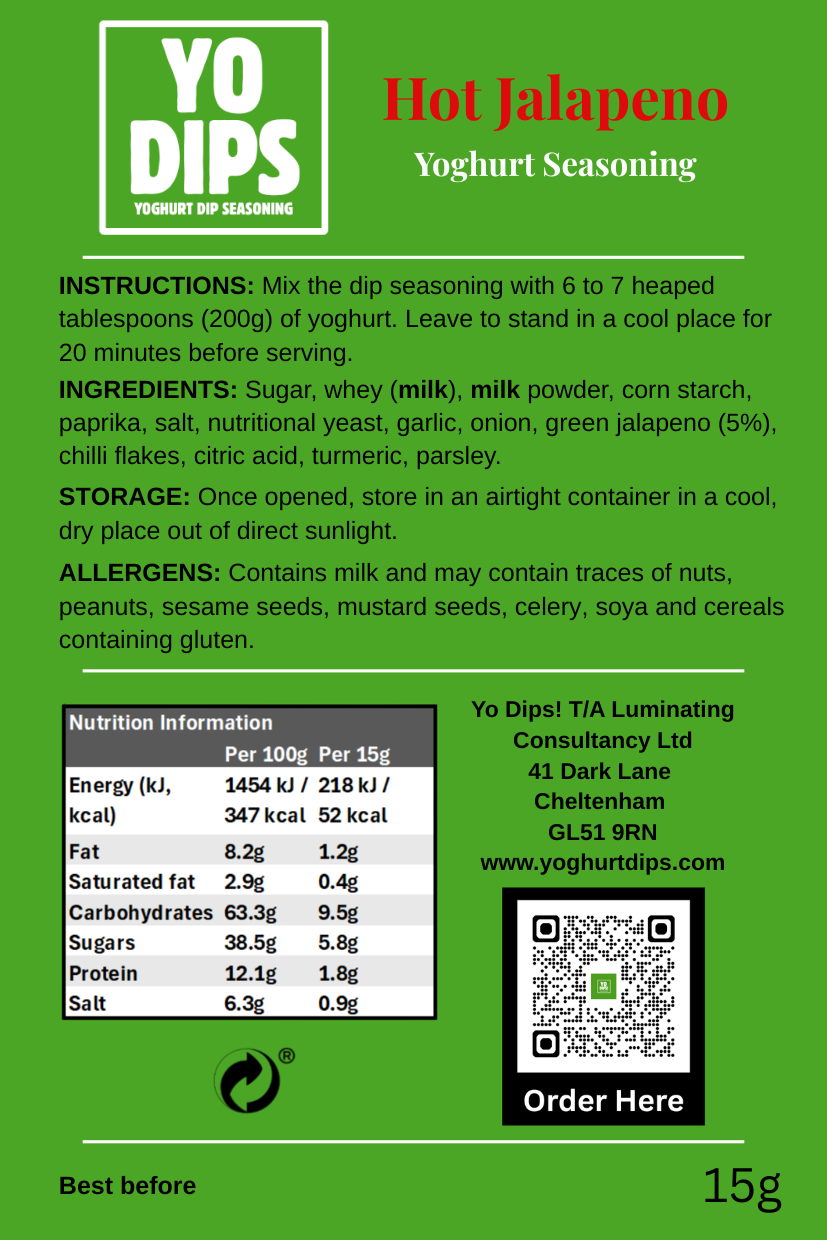 Hot Jalapeno Yoghurt Seasoning
