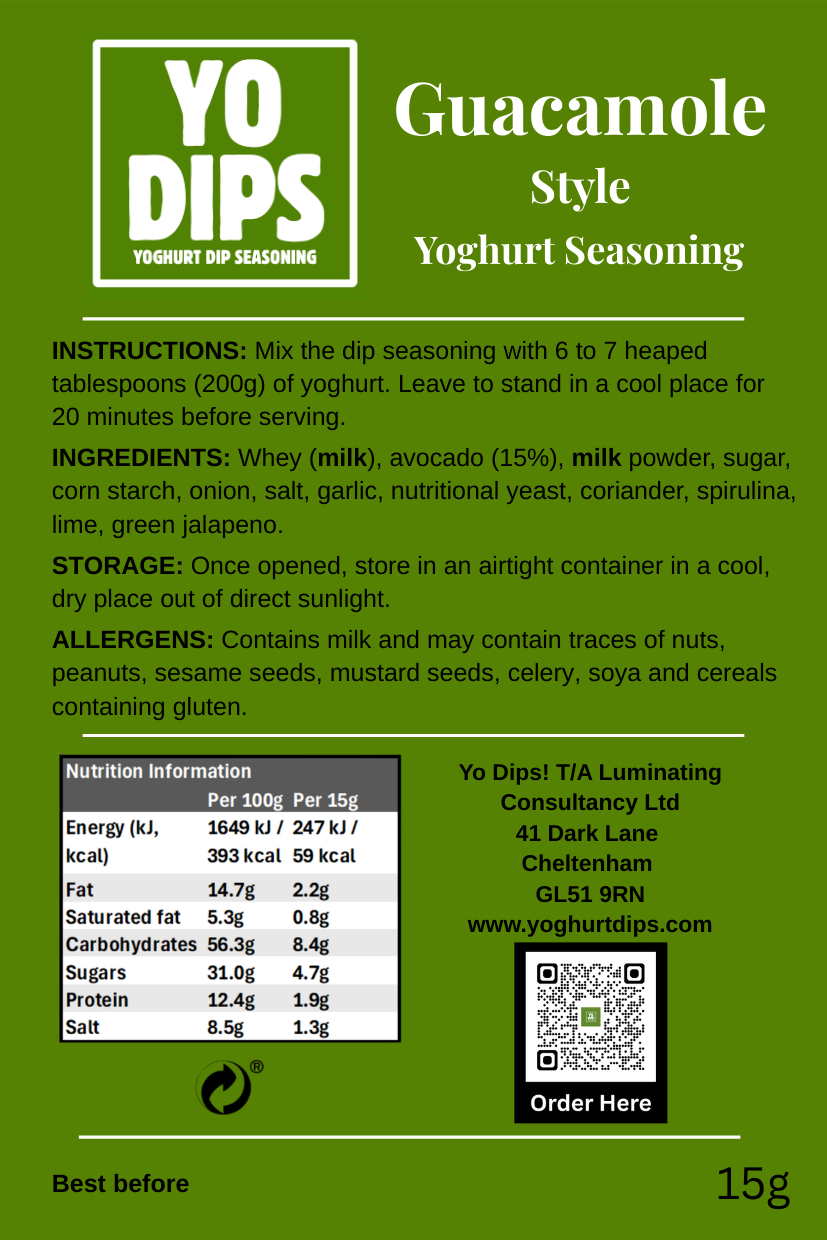Guacamole Style Yoghurt Seasoning