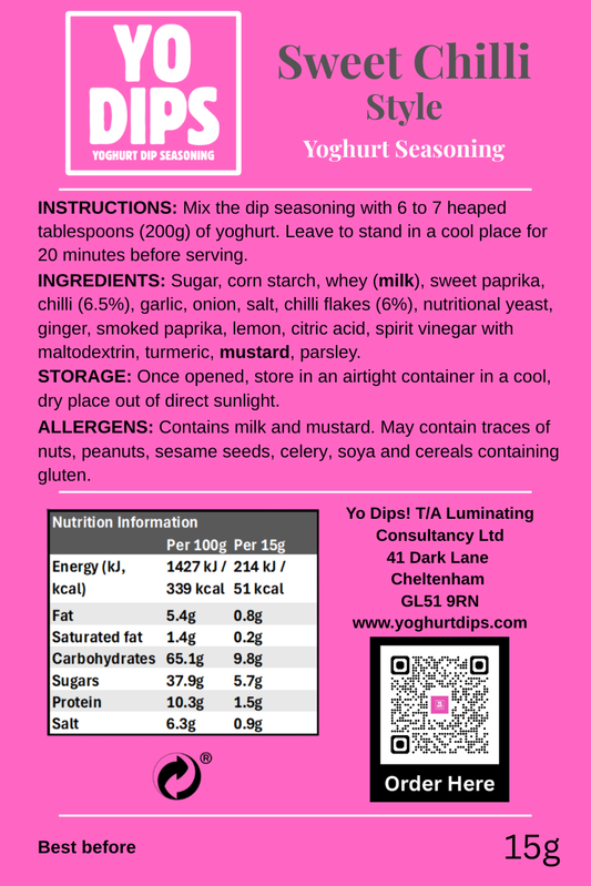 Sweet Chilli Style Yoghurt Seasoning