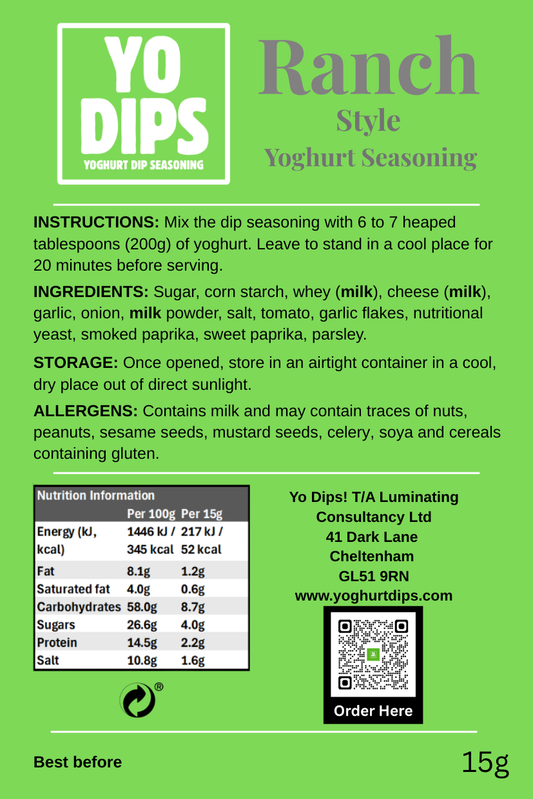 Ranch Style Yoghurt Seasoning